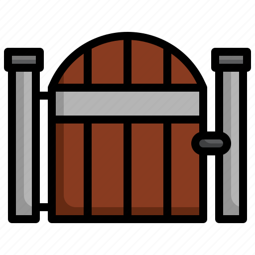 Fence, gate22, entrance, architecture, city, property, gateway icon - Download on Iconfinder