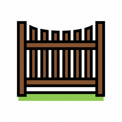 Picket, fence, gate, exterior, security, house icon - Download on Iconfinder