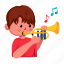 playing trumpet, music trumpet, trumpet horn, flugelhorn, music horn 