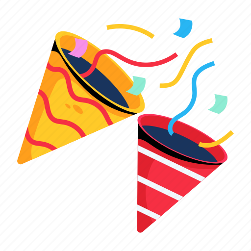 Confetti, party poppers, party streamers, party crackers, celebration icon - Download on Iconfinder