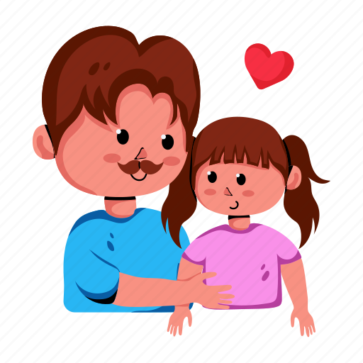 Fathers day, father love, father daughter, fatherhood, parent love icon - Download on Iconfinder
