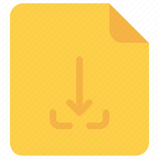 Arrow, document, download, file icon - Download on Iconfinder