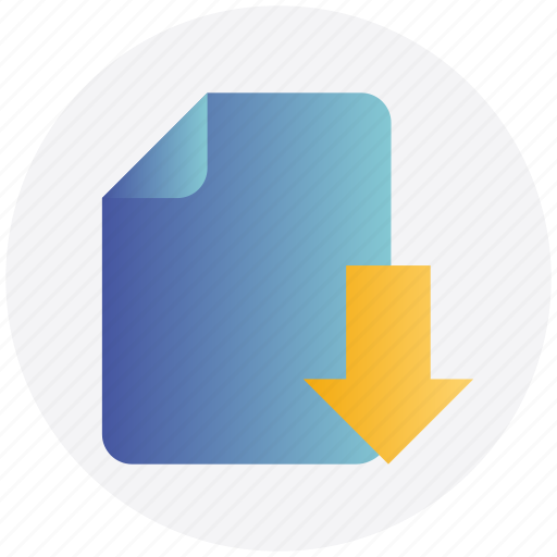 Arrow, down, download, file, move icon - Download on Iconfinder