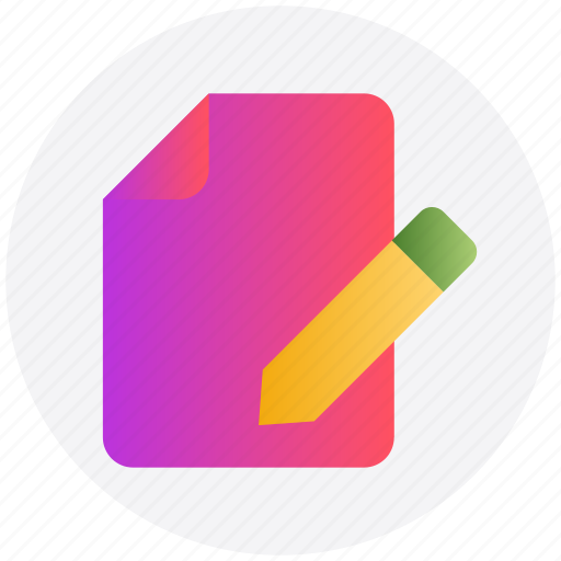 Document, edit, file, menu, pencil, writing icon - Download on Iconfinder