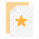 bookmark, files, format, page, star