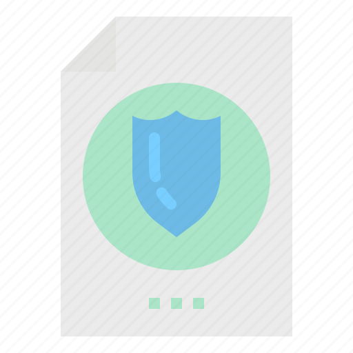 Contract, files, insurance, paper, shield icon - Download on Iconfinder