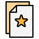 bookmark, files, format, page, star 
