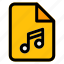 audio, music, file, document 