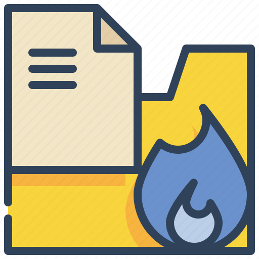 Burn, file, folder, security icon - Download on Iconfinder