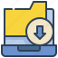 folder, file, download, digital, icon 