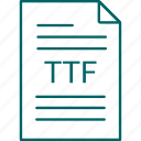 extension, file, ttf 