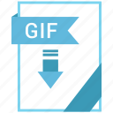 document, extension, file, gif