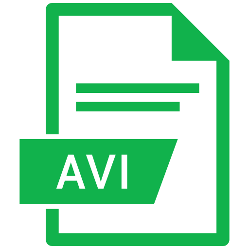 Avi, document, extension, format, paper icon - Free download