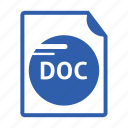 doc, document, extension, file, format, office, word