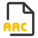 aac, file, format, document, extension
