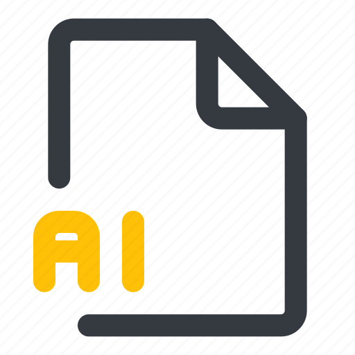 Ai, file, format, document, paper icon - Download on Iconfinder