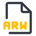 arw, file, format, document, extension