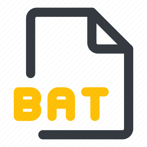 Bat, file, format, document, extension icon - Download on Iconfinder