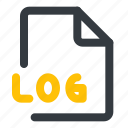 log, file, format, document, extension