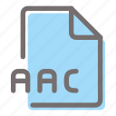 aac, file, format, document, extension
