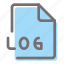 log, file, format, document, extension, paper 