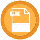 document, extension, file, format, paper, ppt