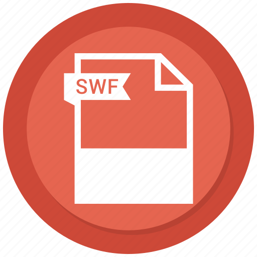 Document, extension, file, format, paper, swf icon