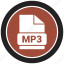 extension, file, file format, mp3 
