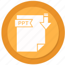 document, extension, folder, paper, ppt