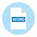 document, extension, file, filetype, format, type, word