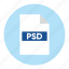 document, extension, file, format, photoshop, psd, type 