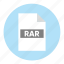 document, extension, file, filetype, format, rar, type 