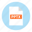 document, extension, file, format, power point, powerpoint, pptx 