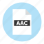 aac, audio, document, extension, file, filetype, format 