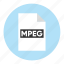 document, extension, file, filetype, format, mpeg, type 