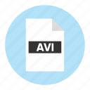 avi, document, extension, file, filetype, format, type