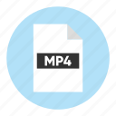 document, extension, file, filetype, format, mp4, type