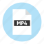 document, extension, file, filetype, format, mp4, type 