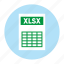 document, excel, extension, file, format, type, xlsx 