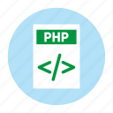 document, extension, file, filetype, format, php, type