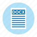 document, docx, extension, file, filetype, format, type