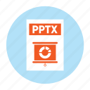 document, extension, file, format, power point, powerpoint, pptx