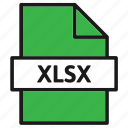 document, excel, extension, file, filetype, format, xlsx