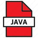 document, extension, file, filetype, format, java, type