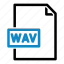 wav, file, waveform, audio, format, extension