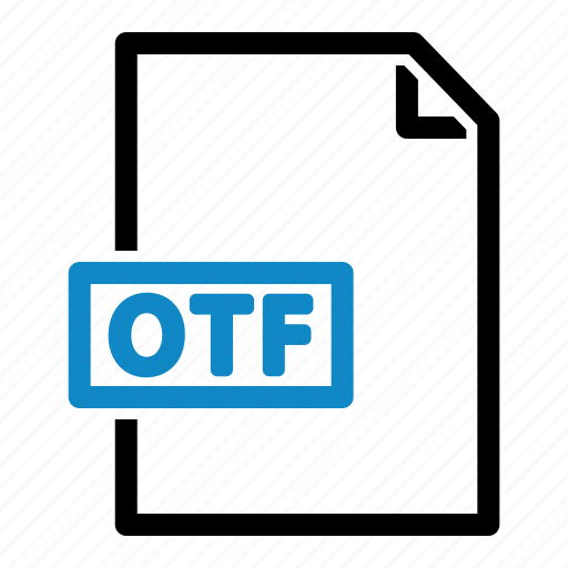 Otf, extension, file, font, document, file type icon - Download on Iconfinder