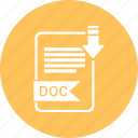 doc, document, extension, file, format, paper, type