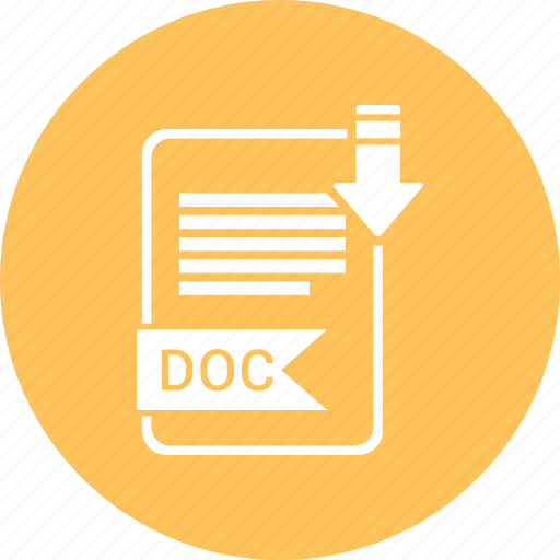 Doc, document, extension, file, format, paper, type icon - Download on Iconfinder