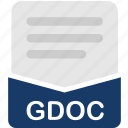 document, file, format, gdoc, text, extension