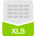 excel, file, format, spreadsheet, xls, extension